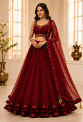 Maroon lehenga